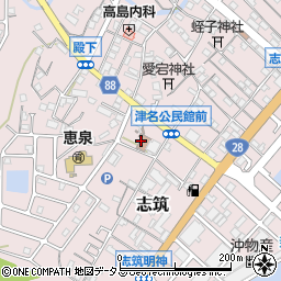 津名公民館周辺の地図