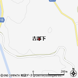 山口県萩市吉部下周辺の地図