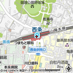広島県東広島市周辺の地図