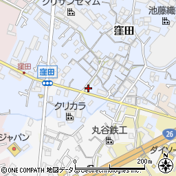 大阪府貝塚市窪田57-1周辺の地図