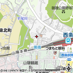 広島県東広島市西条町西条448周辺の地図