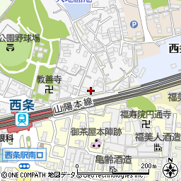 広島県東広島市西条町西条556周辺の地図