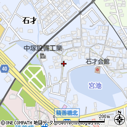 大阪府貝塚市石才394周辺の地図