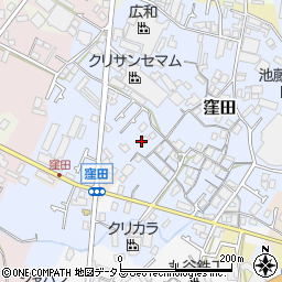 大阪府貝塚市窪田周辺の地図