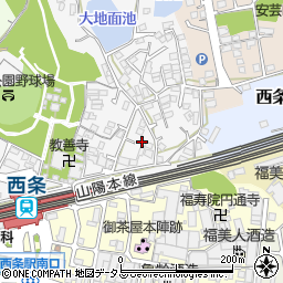 広島県東広島市西条町西条551周辺の地図