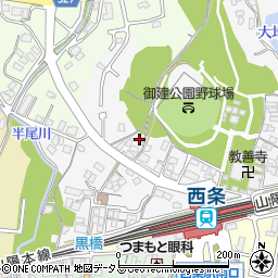 広島県東広島市西条町西条383周辺の地図