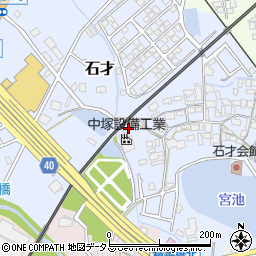 大阪府貝塚市石才412周辺の地図
