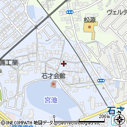 大阪府貝塚市石才592-1周辺の地図