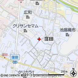 大阪府貝塚市窪田370周辺の地図