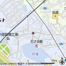 大阪府貝塚市石才582周辺の地図