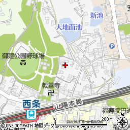 広島県東広島市西条町西条298周辺の地図