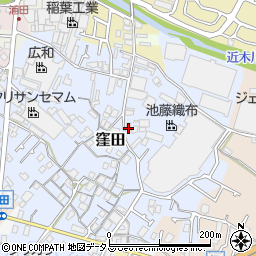 大阪府貝塚市窪田274周辺の地図