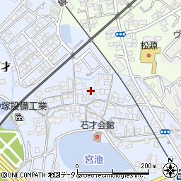 大阪府貝塚市石才599-1周辺の地図