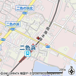 ローソンストア１００二色浜駅前店周辺の地図