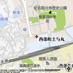 広島県東広島市西条町土与丸65周辺の地図