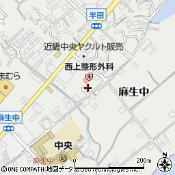 大阪府貝塚市麻生中周辺の地図