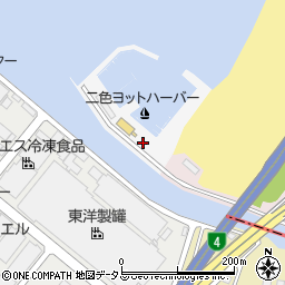 大阪府貝塚市二色港町周辺の地図