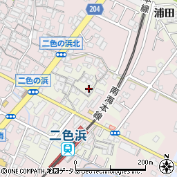 大阪府貝塚市浦田周辺の地図