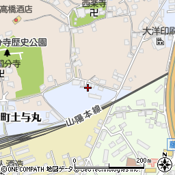 広島県東広島市西条町土与丸195-1周辺の地図