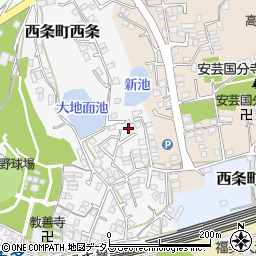 広島県東広島市西条町西条525-3周辺の地図