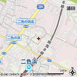 大阪府貝塚市浦田114周辺の地図