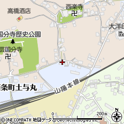 広島県東広島市西条町土与丸193周辺の地図