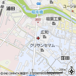 大阪府貝塚市窪田166-1周辺の地図