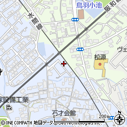 大阪府貝塚市石才454-14周辺の地図