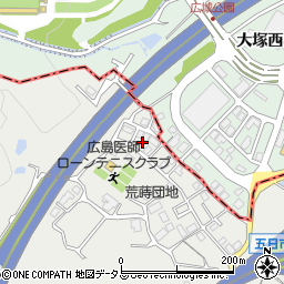 広島県広島市佐伯区五日市町大字石内1330周辺の地図
