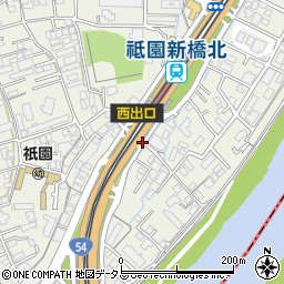祇園新橋北駅南周辺の地図