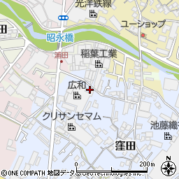 大阪府貝塚市窪田212周辺の地図