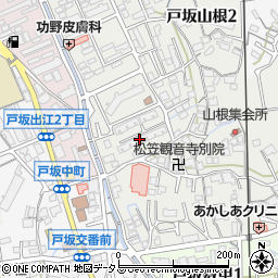 鍵屋の緊急隊・広島戸坂中町店周辺の地図