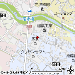 大阪府貝塚市窪田181周辺の地図
