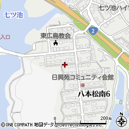 広島県東広島市八本松南6丁目周辺の地図