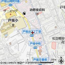 サイクルショップカナガキ戸坂店周辺の地図