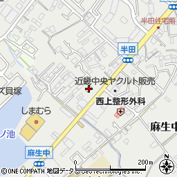 ファミリーマート貝塚麻生中店周辺の地図