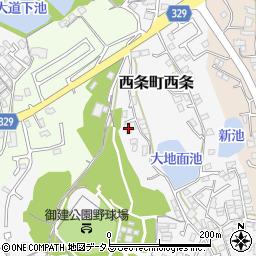 広島県東広島市西条町西条208-3周辺の地図