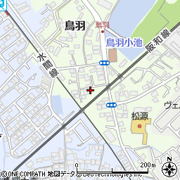 大阪府貝塚市鳥羽93周辺の地図