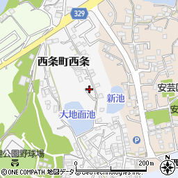 広島県東広島市西条町西条188周辺の地図