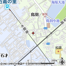大阪府貝塚市鳥羽232周辺の地図