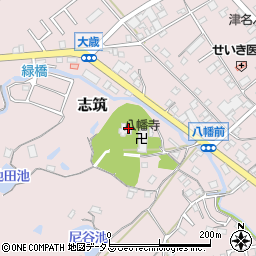 志筑八幡神社周辺の地図