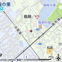 大阪府貝塚市鳥羽103-3周辺の地図