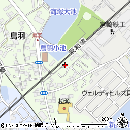 大阪府貝塚市鳥羽29周辺の地図