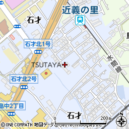 大阪府貝塚市石才108周辺の地図