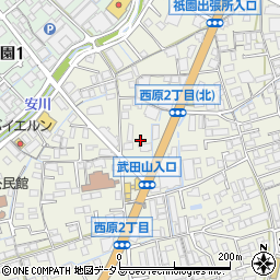 広島県広島市安佐南区西原1丁目6周辺の地図