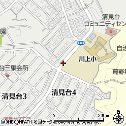 川上小学校前周辺の地図