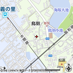 大阪府貝塚市鳥羽113-8周辺の地図