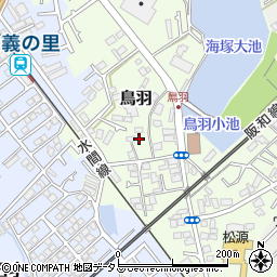 大阪府貝塚市鳥羽113-1周辺の地図