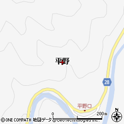 奈良県東吉野村（吉野郡）平野周辺の地図