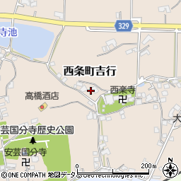 広島県東広島市西条町吉行1989周辺の地図